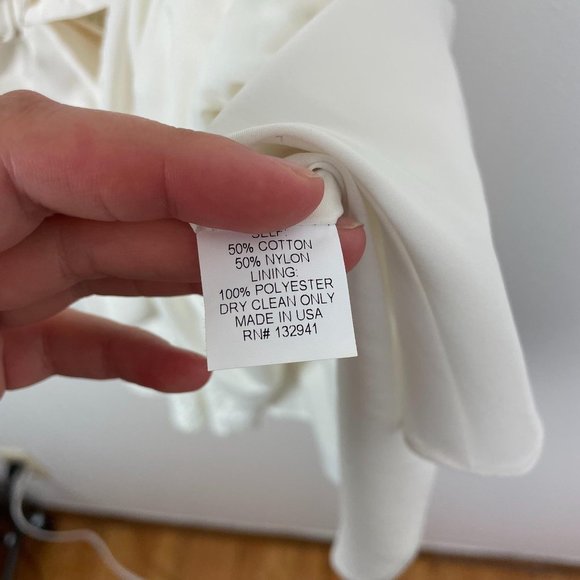 Amanda Uprichard White Floral Lace Tie Waist Dress - Picture 6 of 9